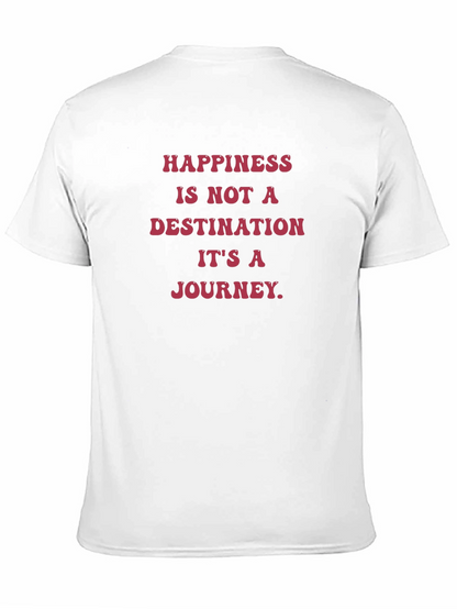 Happiness Journey Graphic Tee - Black T-Shirt