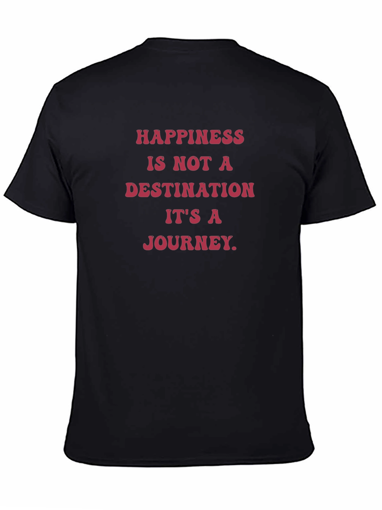 Happiness Journey Graphic Tee - Black T-Shirt