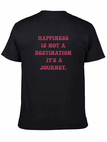 Happiness Journey Graphic Tee - Black T-Shirt