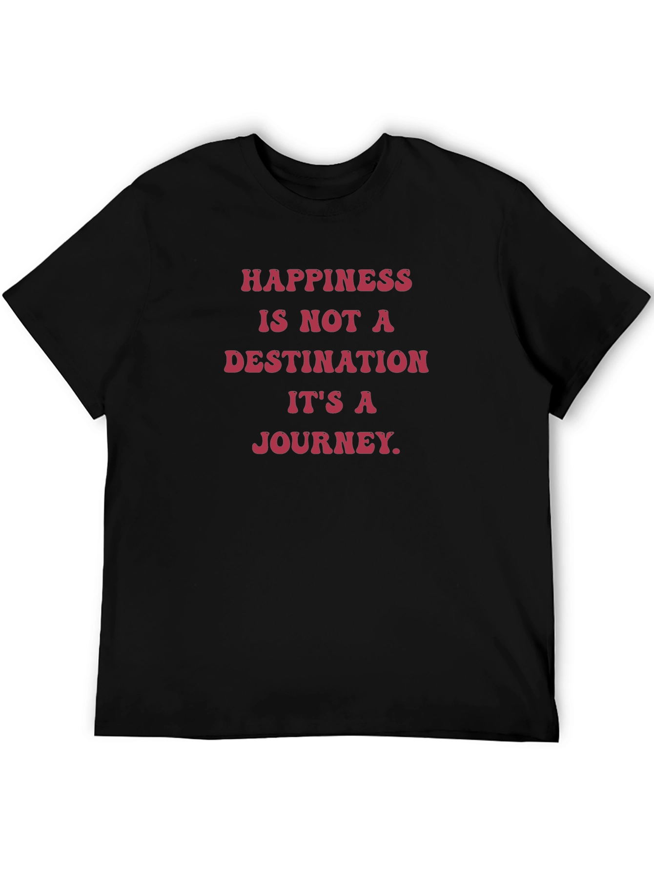 Happiness Journey Graphic Tee - Black T-Shirt