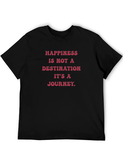 Happiness Journey Graphic Tee - Black T-Shirt