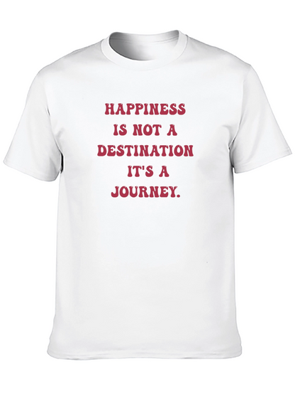 Happiness Journey Graphic Tee - Black T-Shirt