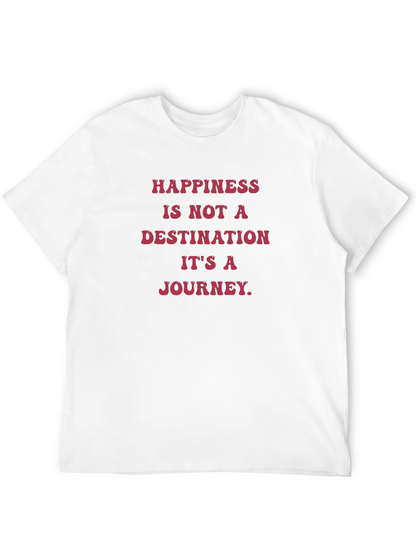 Happiness Journey Graphic Tee - Black T-Shirt