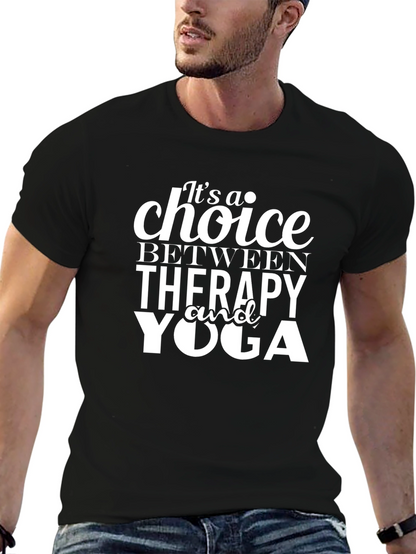 Therapy or Yoga Choice Black T-Shirt