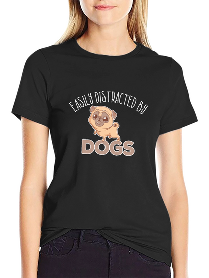Easily Distracted By Dogs Graphic Tee
