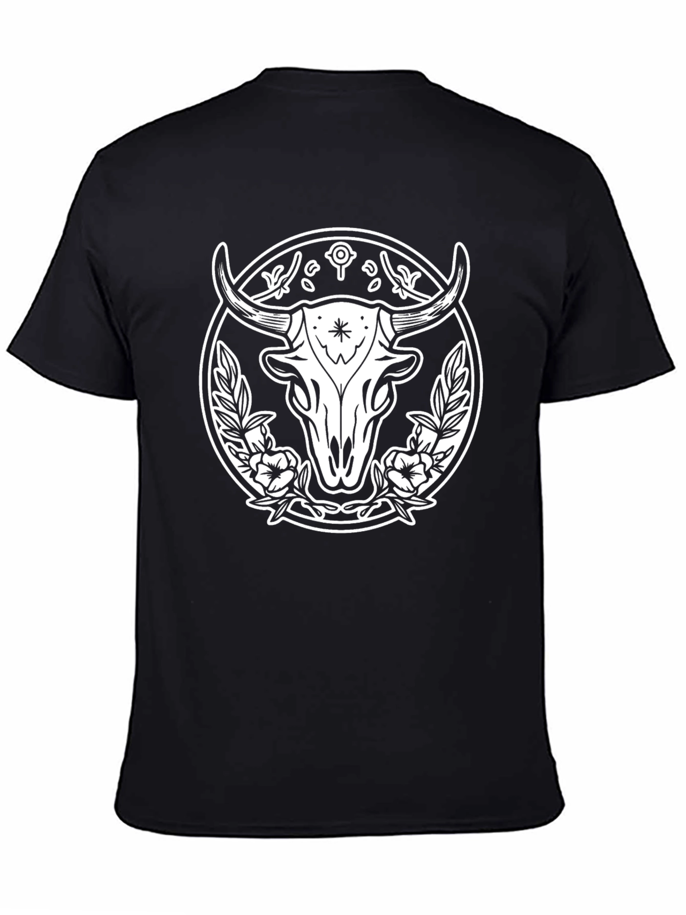 Bull Skull Graphic T-Shirt - Western Style Tee