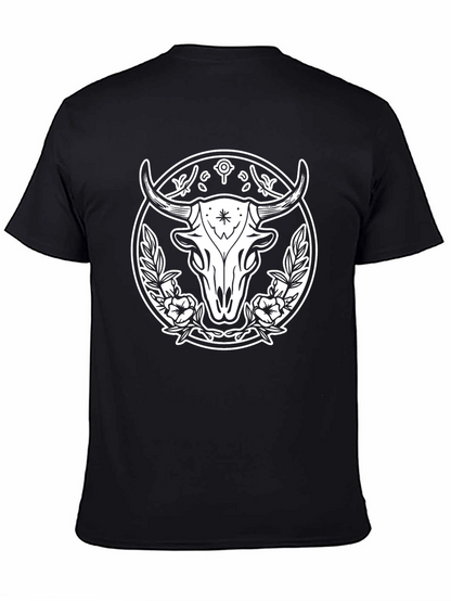 Bull Skull Graphic T-Shirt - Western Style Tee