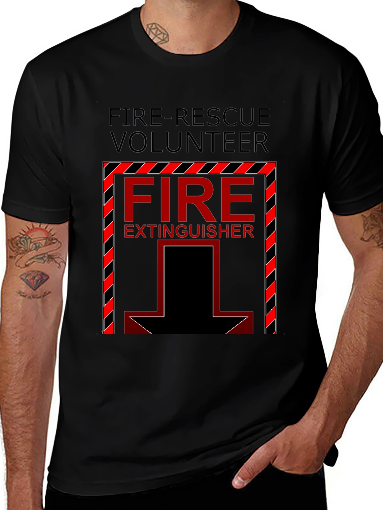 Fire-Rescue Volunteer Fire Extinguisher T-Shirt
