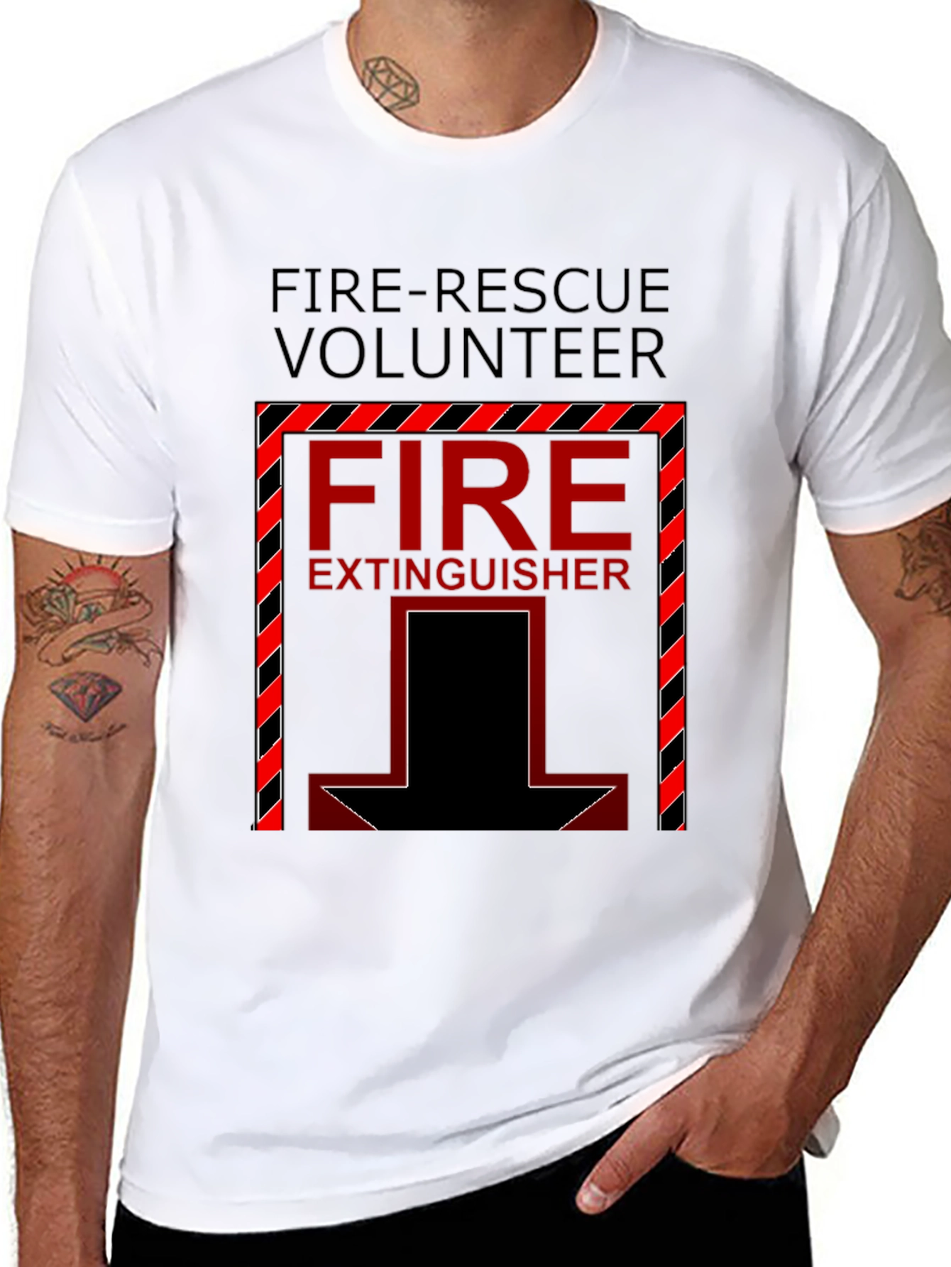Fire-Rescue Volunteer Fire Extinguisher T-Shirt