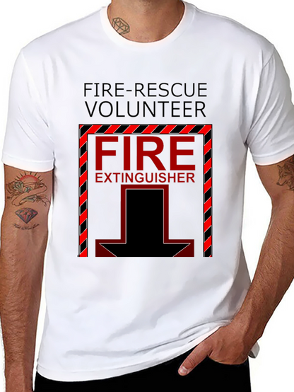Fire-Rescue Volunteer Fire Extinguisher T-Shirt