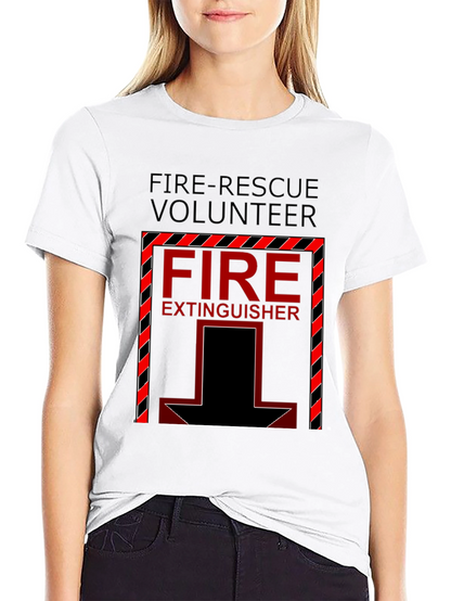 Fire-Rescue Volunteer Fire Extinguisher T-Shirt