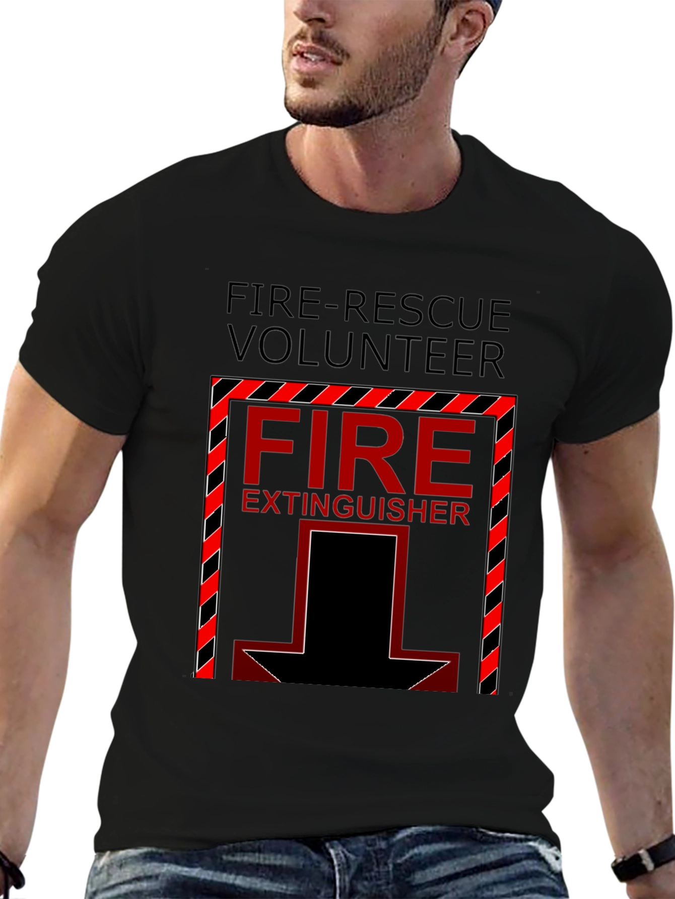 Fire-Rescue Volunteer Fire Extinguisher T-Shirt