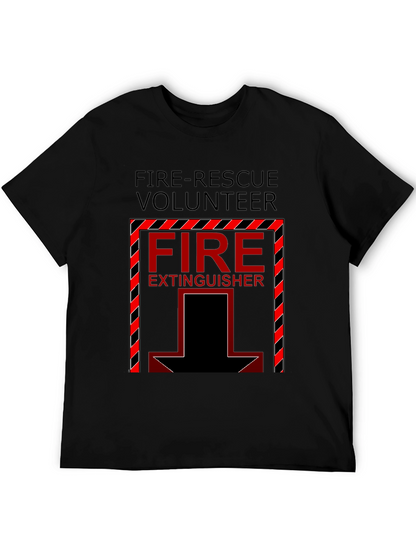 Fire-Rescue Volunteer Fire Extinguisher T-Shirt