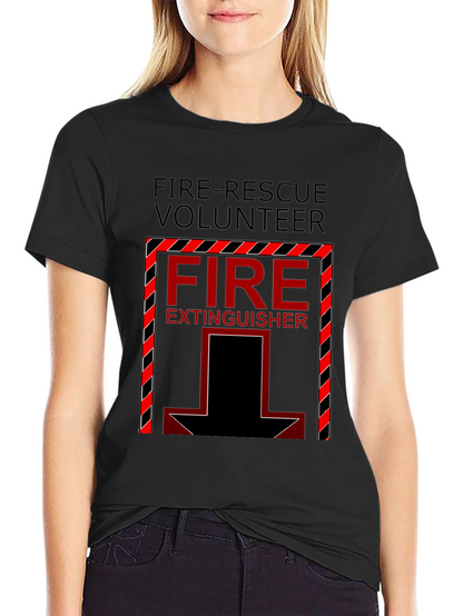 Fire-Rescue Volunteer Fire Extinguisher T-Shirt
