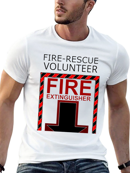 Fire-Rescue Volunteer Fire Extinguisher T-Shirt