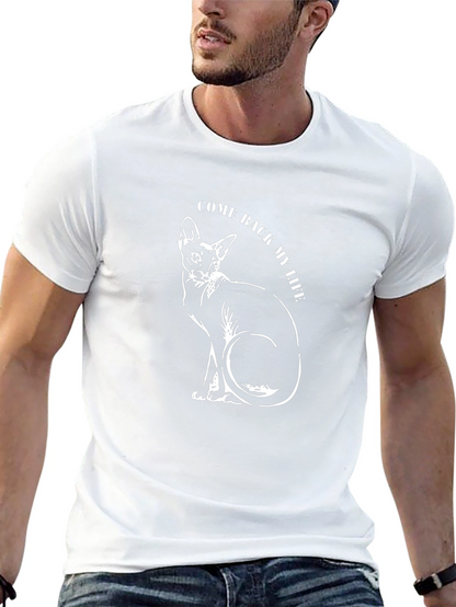 Come Back My Life Cat Graphic Black T-Shirt