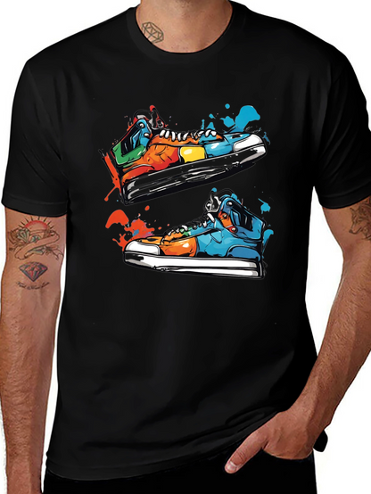 Sneaker Art Black T-Shirt
