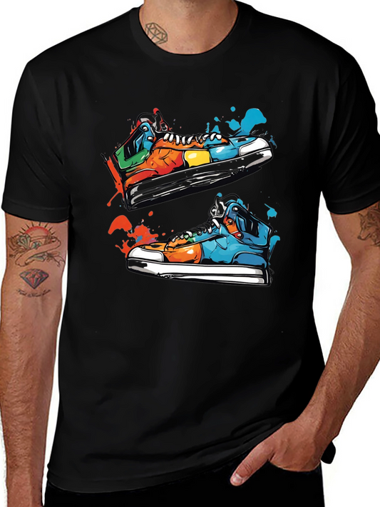 Sneaker Art Black T-Shirt