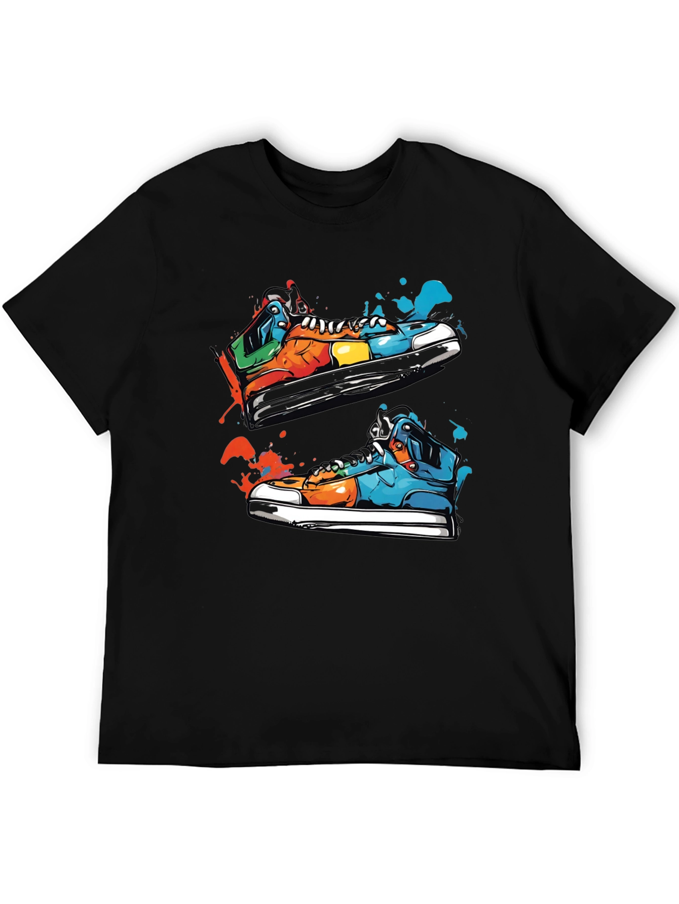 Sneaker Art Black T-Shirt