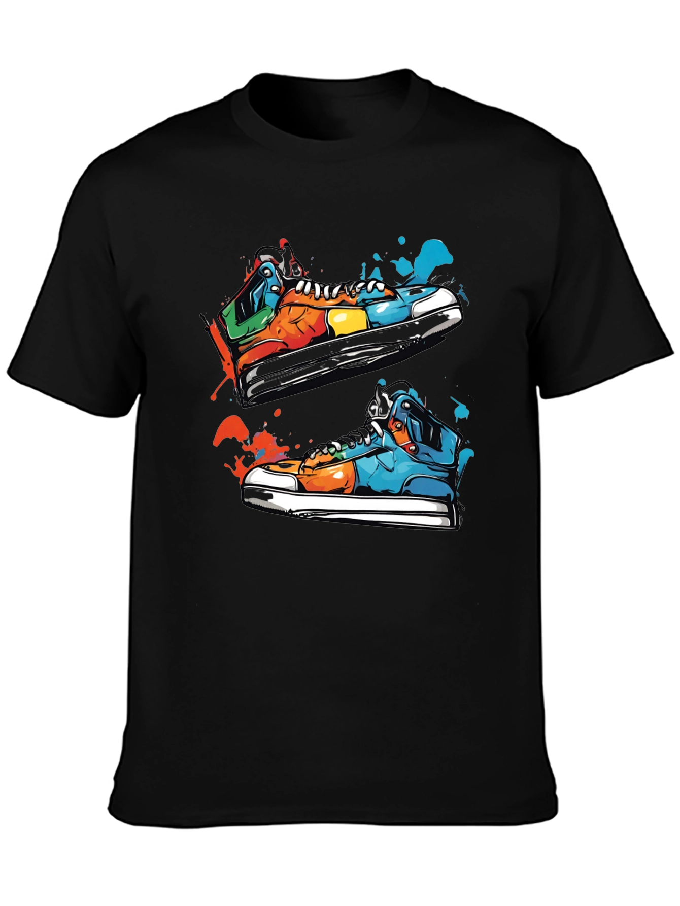 Sneaker Art Black T-Shirt