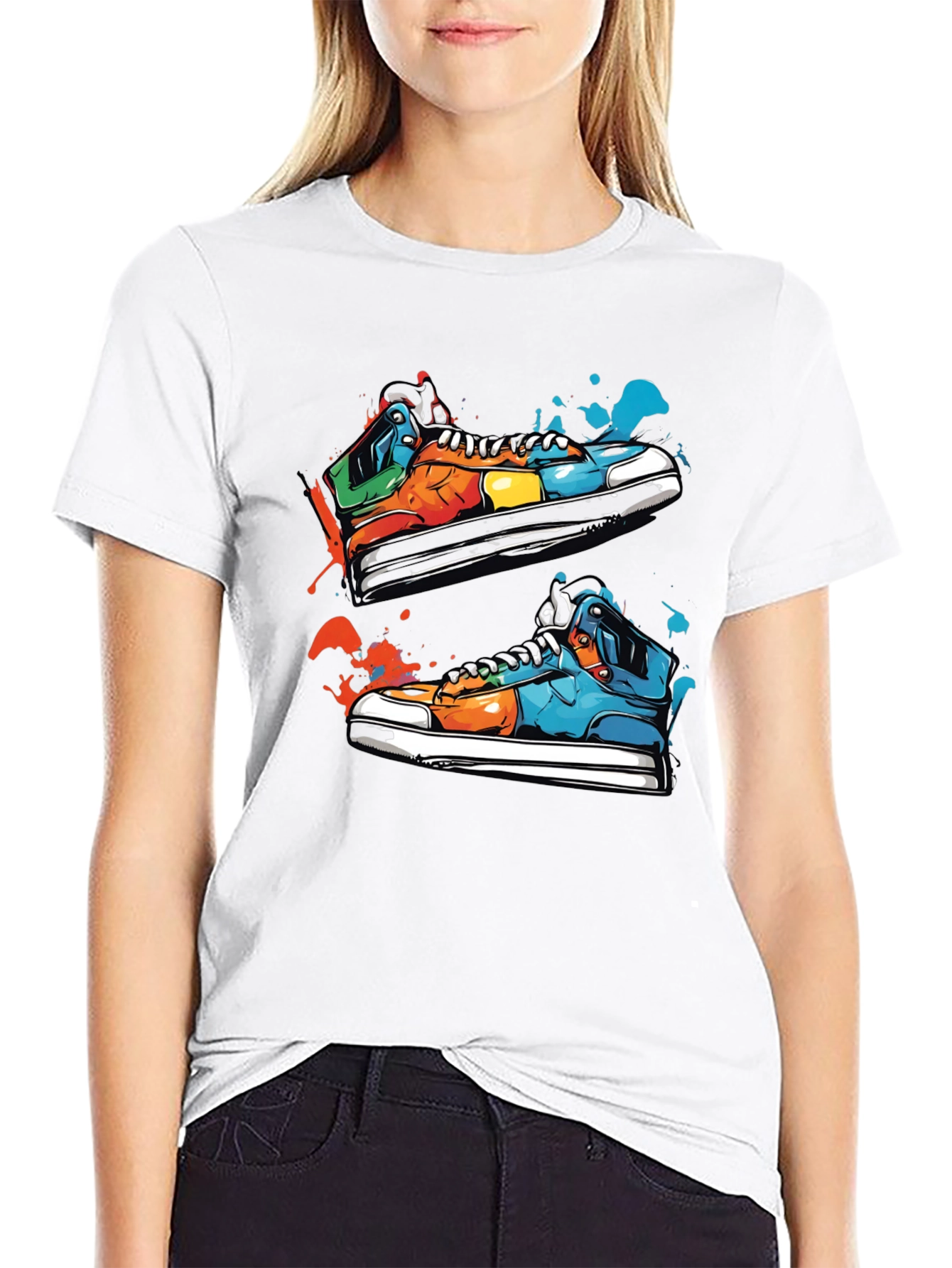 Sneaker Art Black T-Shirt