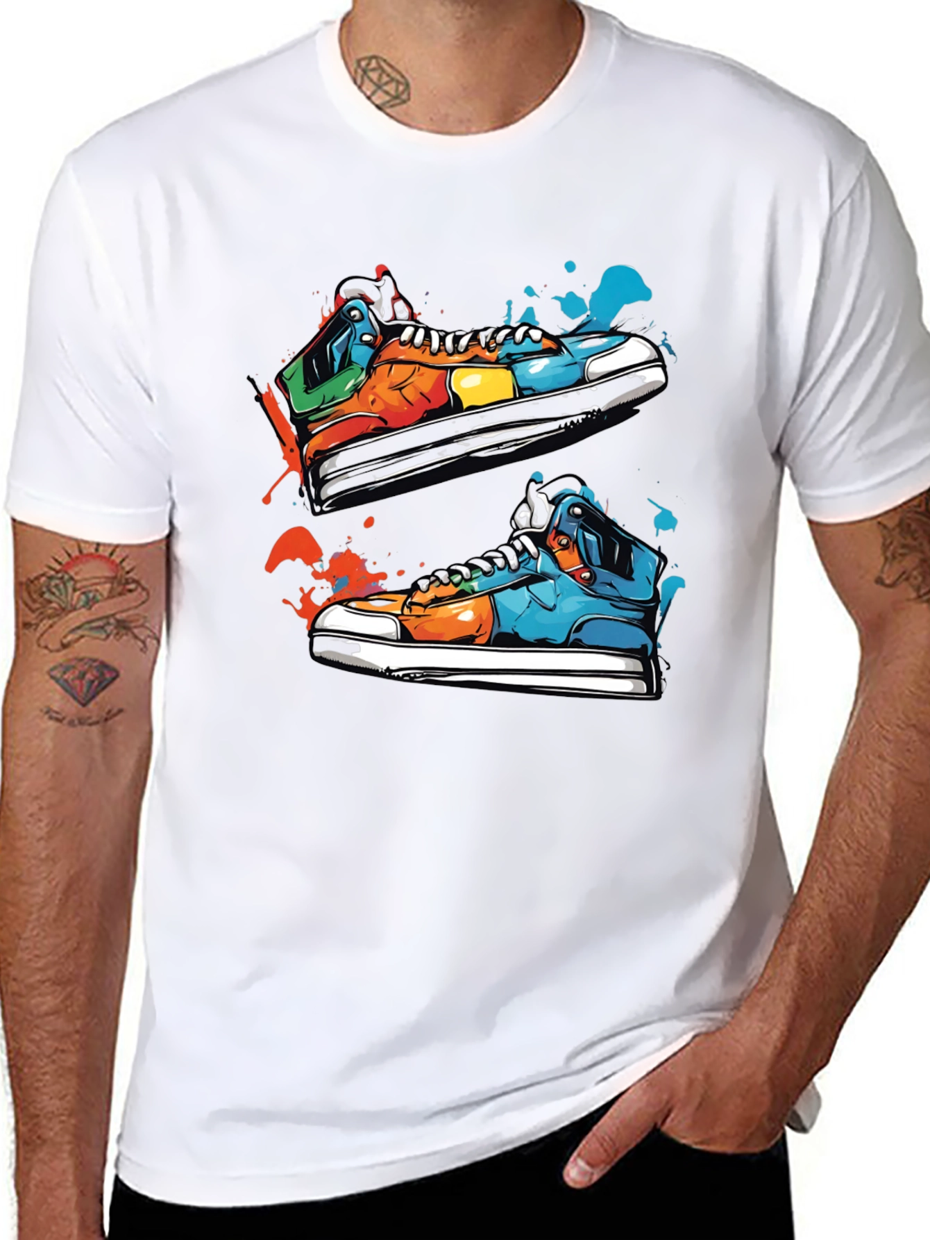 Sneaker Art Black T-Shirt