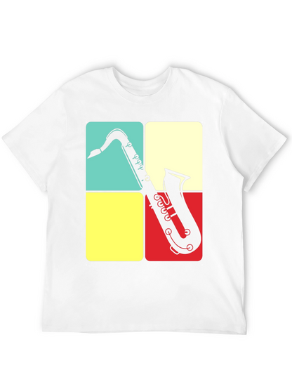 Saxophone Graphic Tee | Retro Musical Shirt