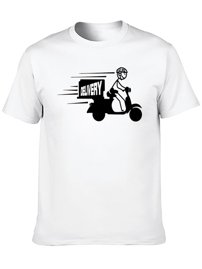 Delivery Rider T-Shirt - Black Graphic Tee