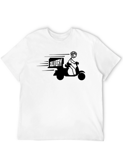Delivery Rider T-Shirt - Black Graphic Tee