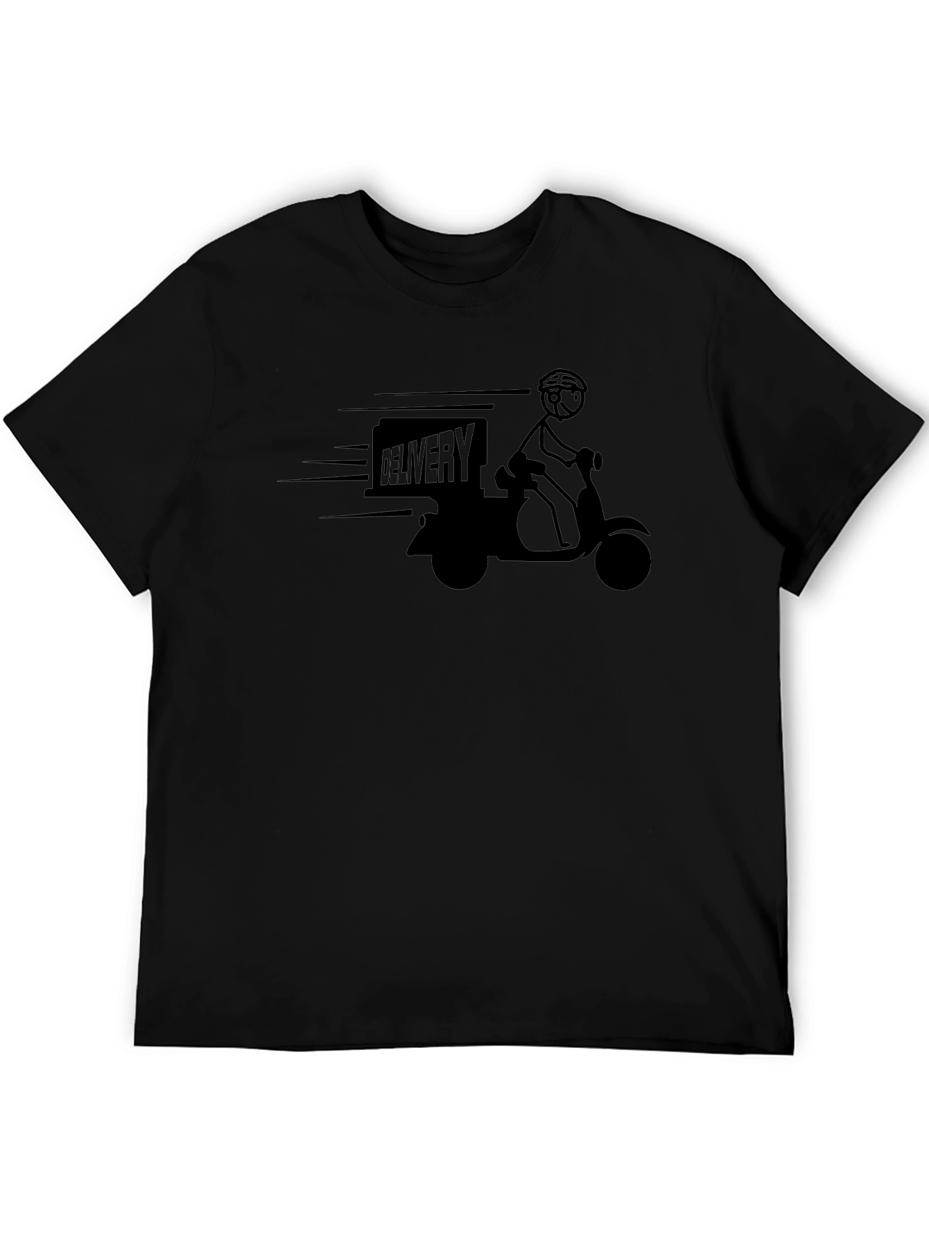 Delivery Rider T-Shirt - Black Graphic Tee