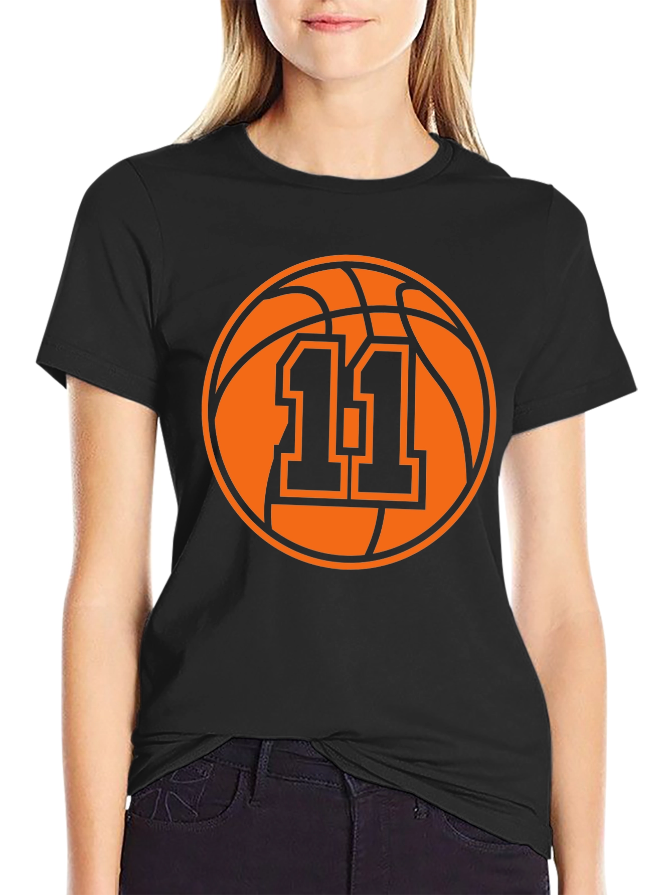 Basketball Number 11 Graphic Tee