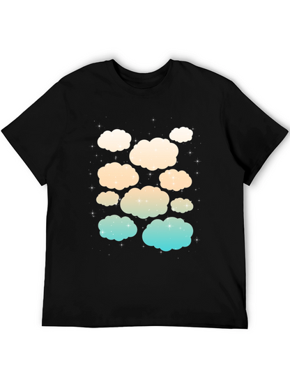 Cloud Print Black T-Shirt