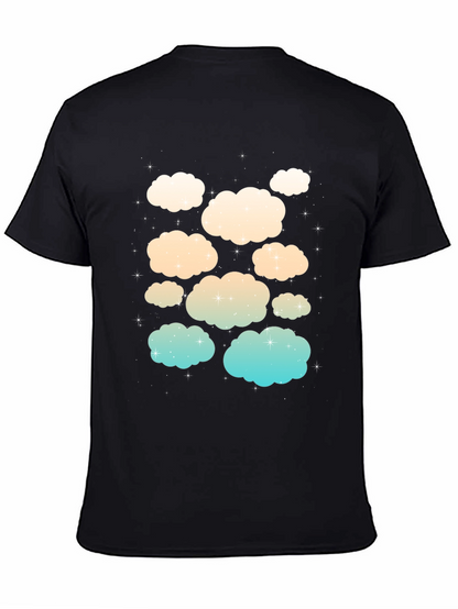 Cloud Print Black T-Shirt