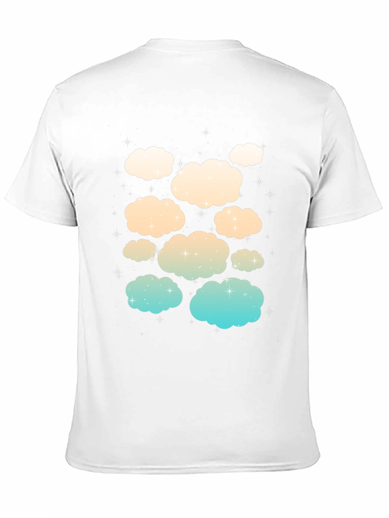 Cloud Print Black T-Shirt