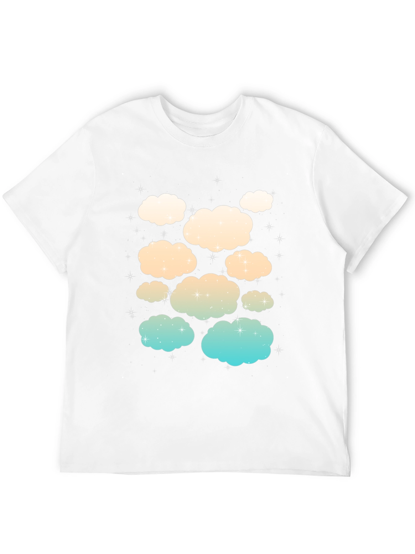 Cloud Print Black T-Shirt
