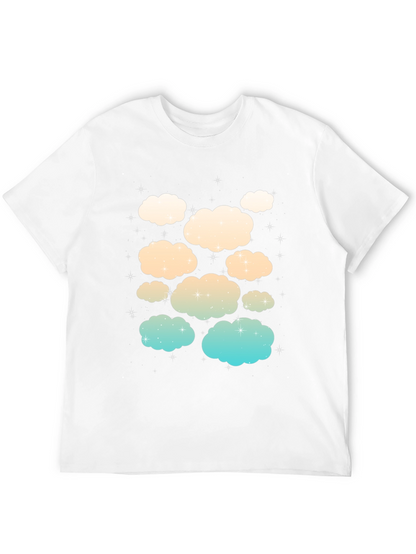 Cloud Print Black T-Shirt