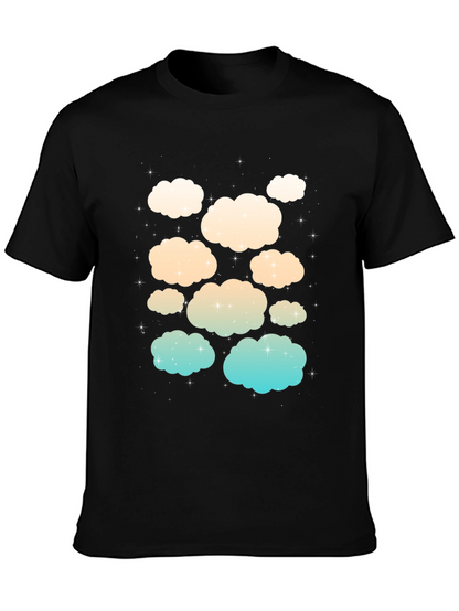 Cloud Print Black T-Shirt