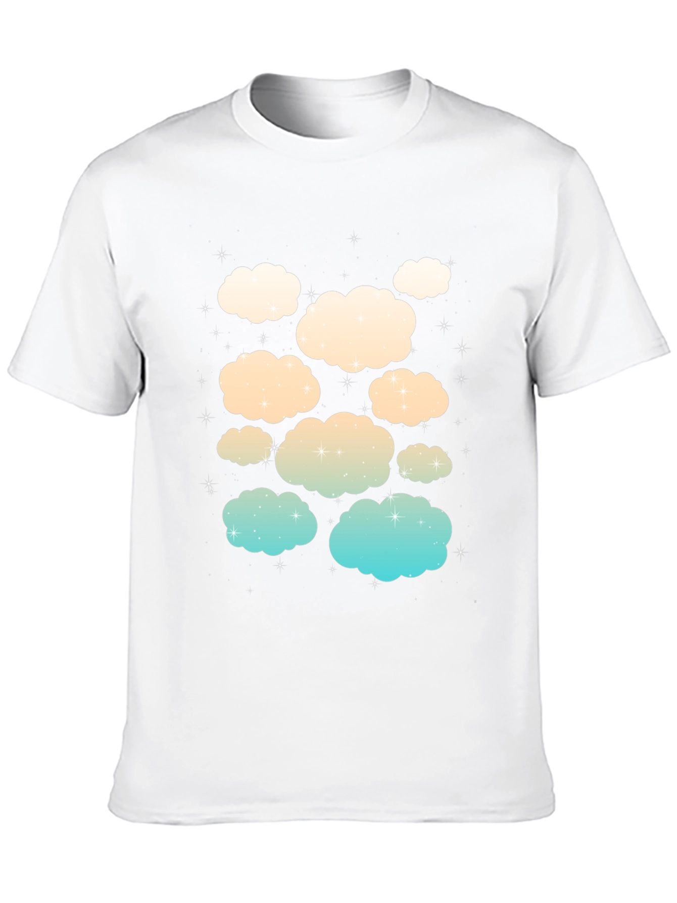 Cloud Print Black T-Shirt