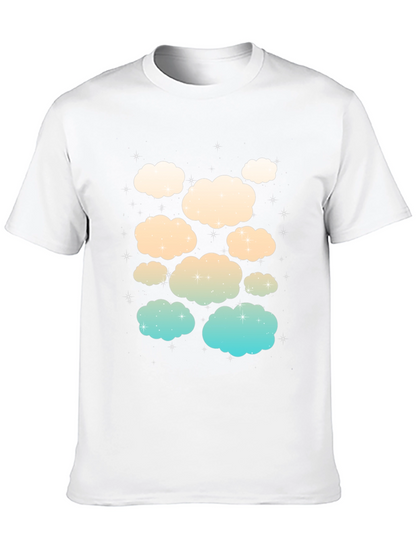 Cloud Print Black T-Shirt