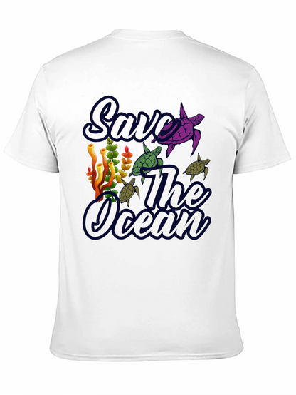 Save the Ocean Turtle Graphic T-Shirt