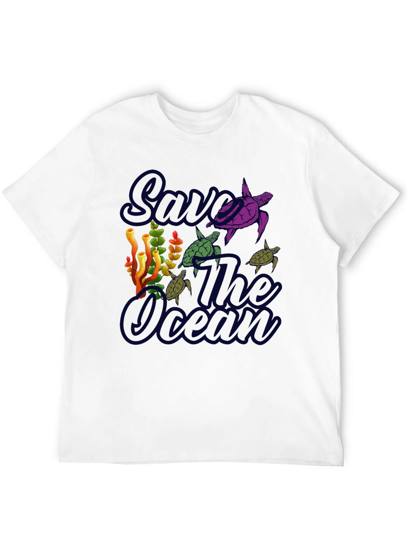 Save the Ocean Turtle Graphic T-Shirt