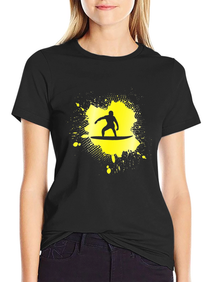 Surfer Graphic Black T-Shirt
