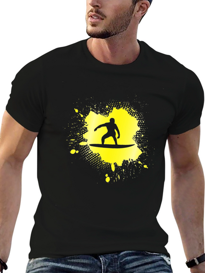 Surfer Graphic Black T-Shirt