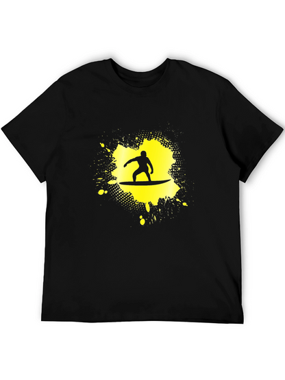 Surfer Graphic Black T-Shirt