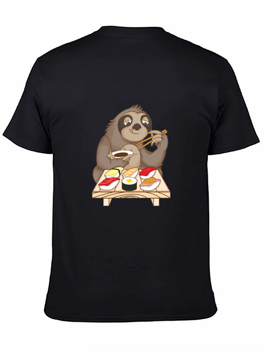 Sloth Sushi Lover T-Shirt - Cute Cartoon Design