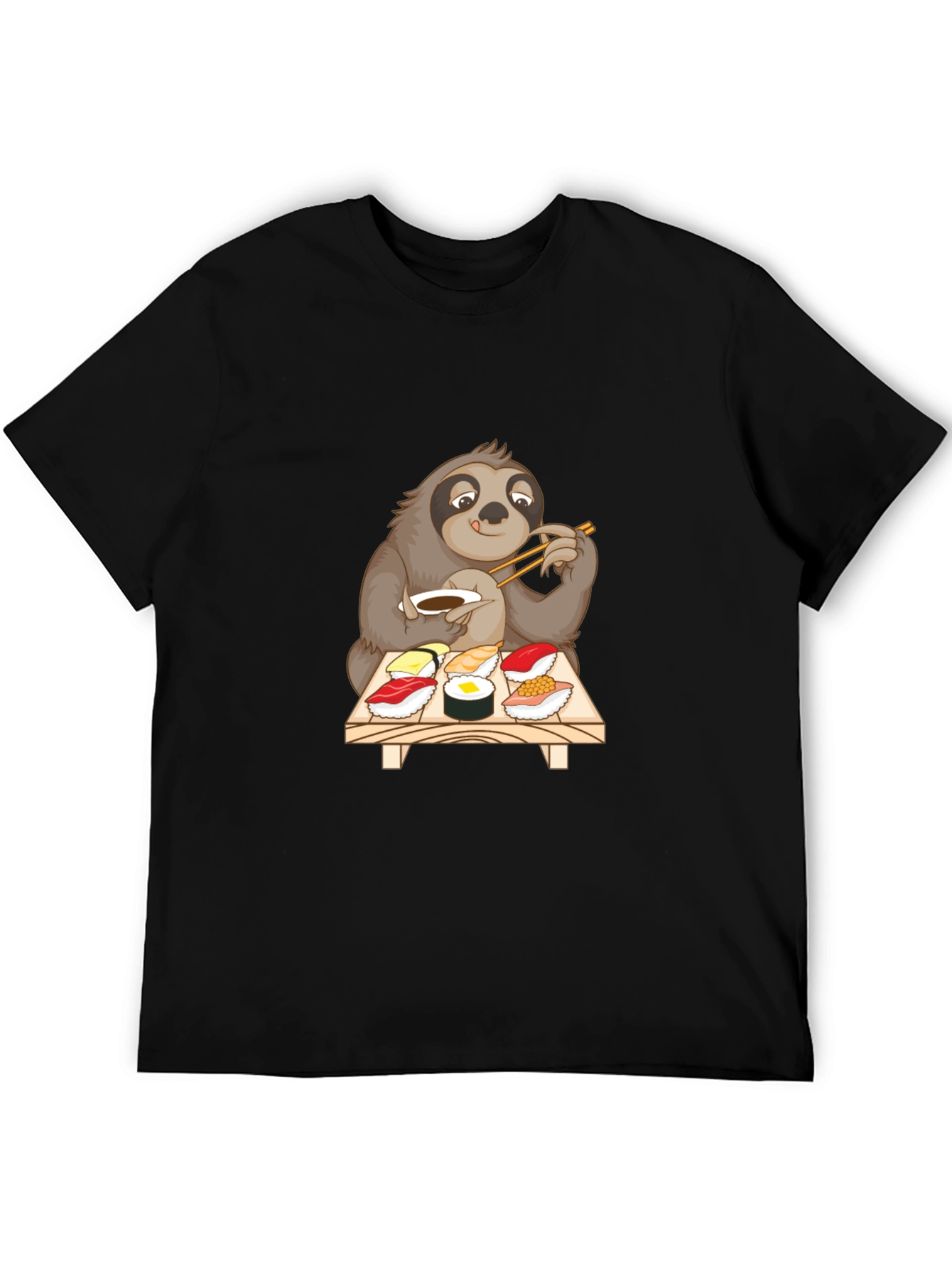 Sloth Sushi Lover T-Shirt - Cute Cartoon Design
