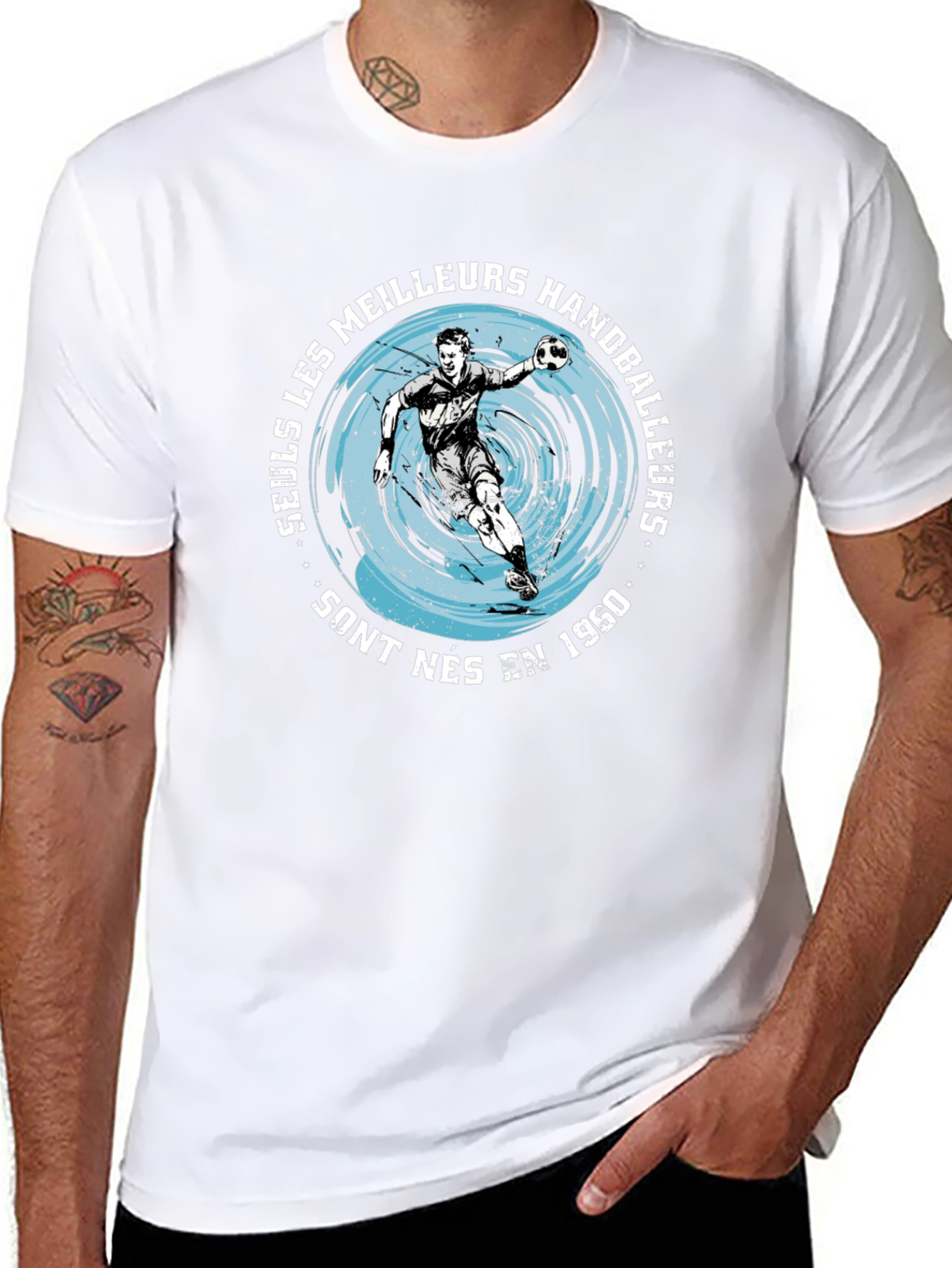 Handball Player Graphic T-Shirt