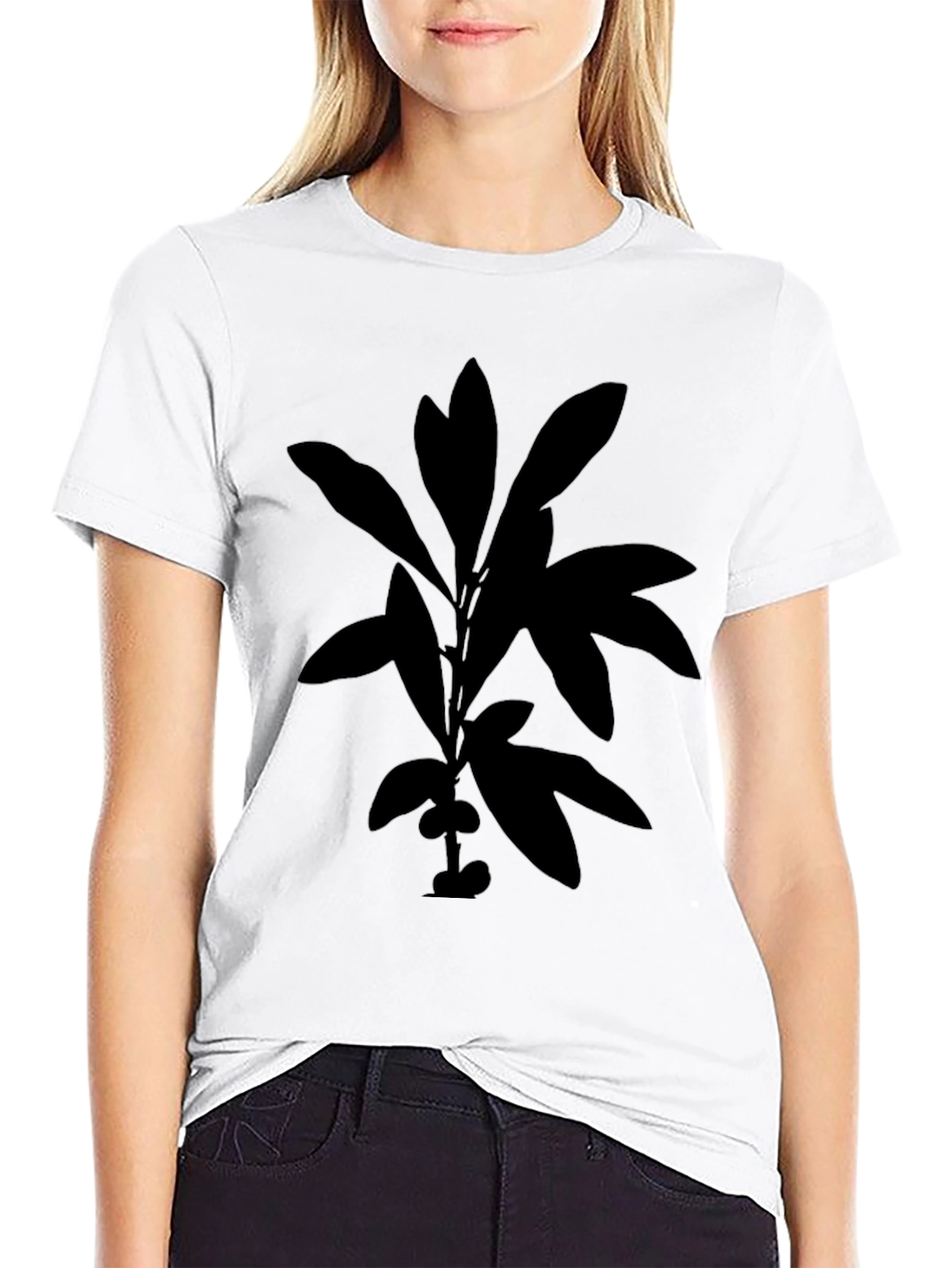 Botanical Silhouette Black T-Shirt