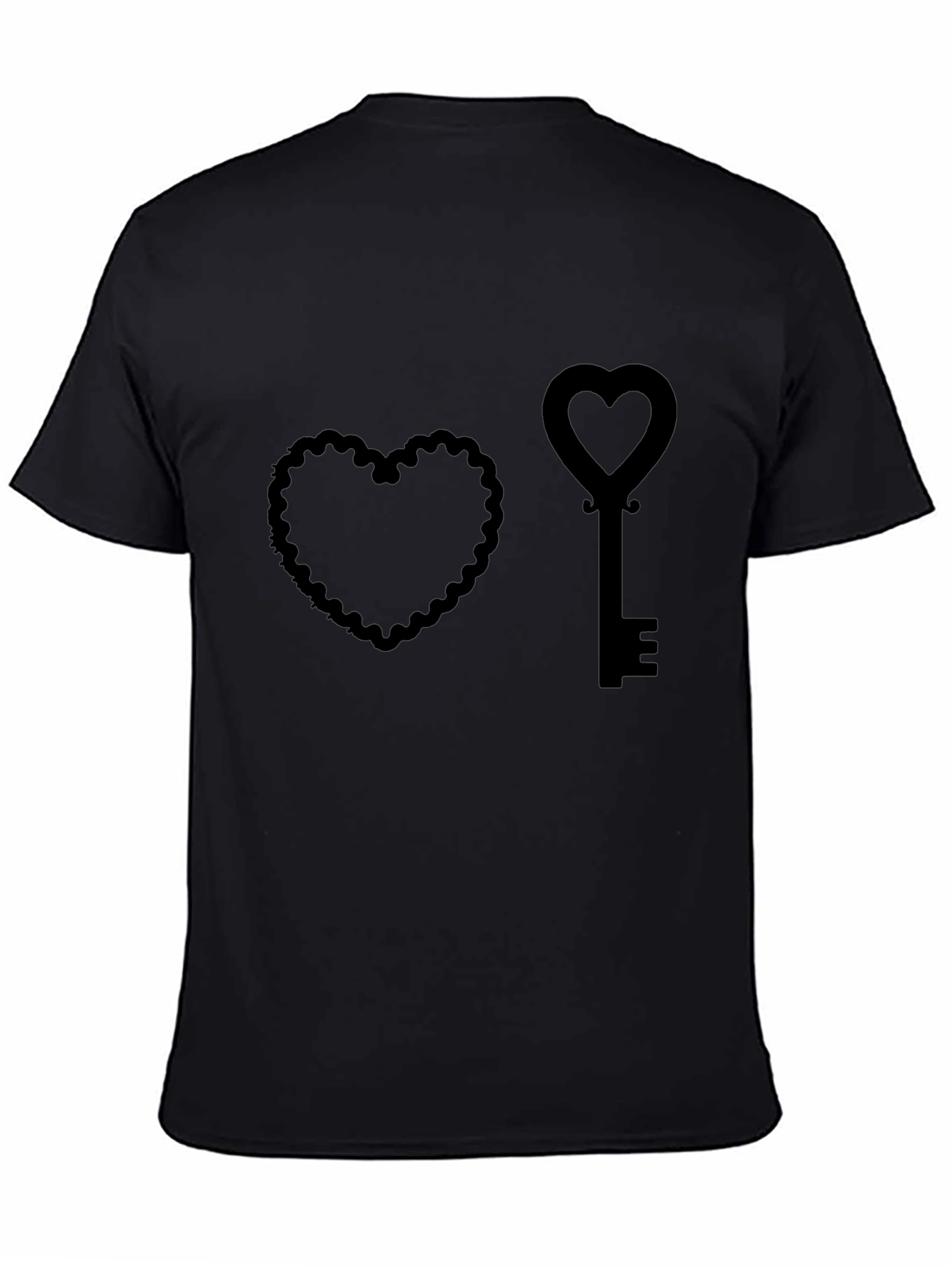 Heart & Key Graphic Tee - Unlock Your Style