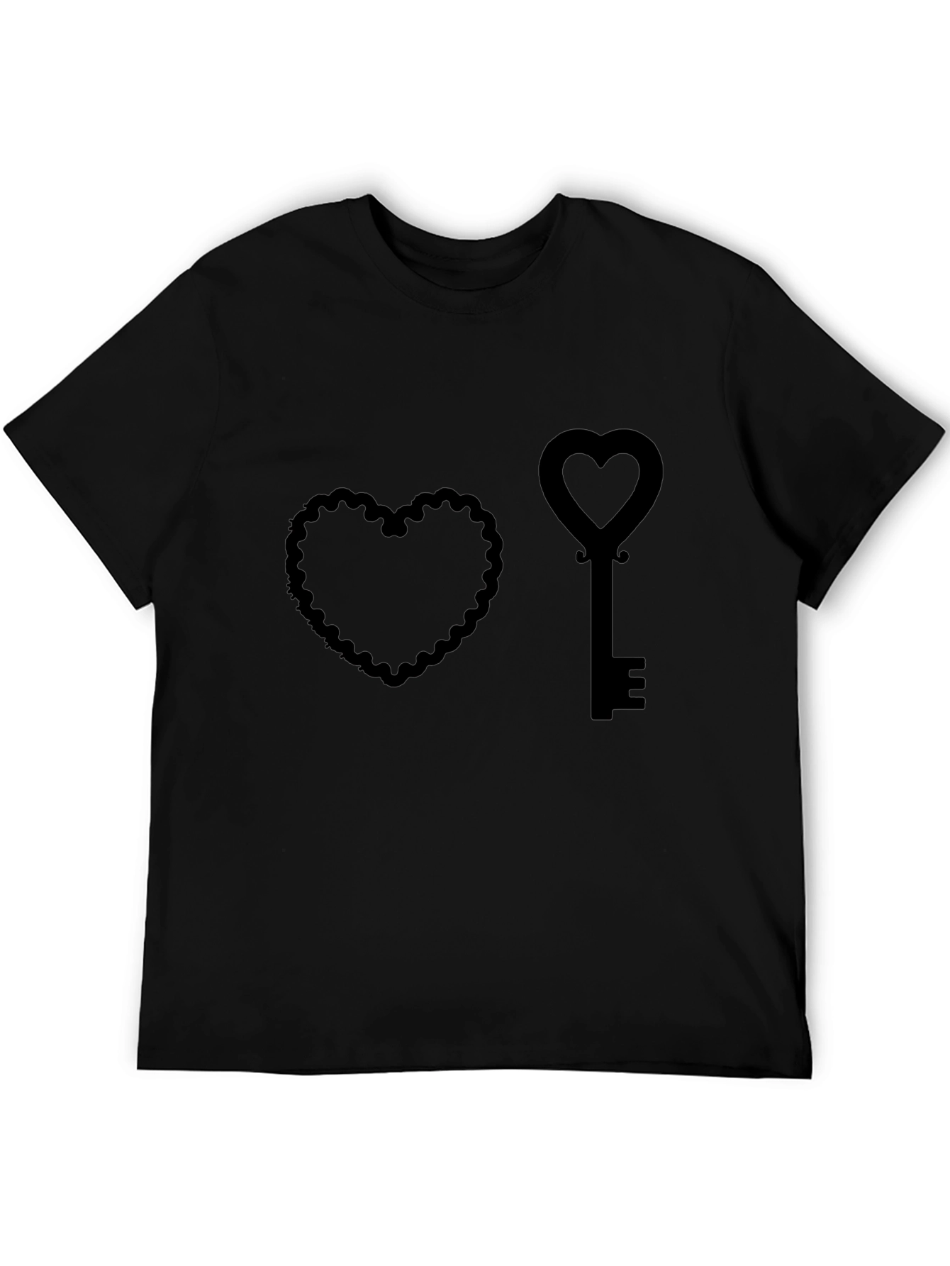Heart & Key Graphic Tee - Unlock Your Style